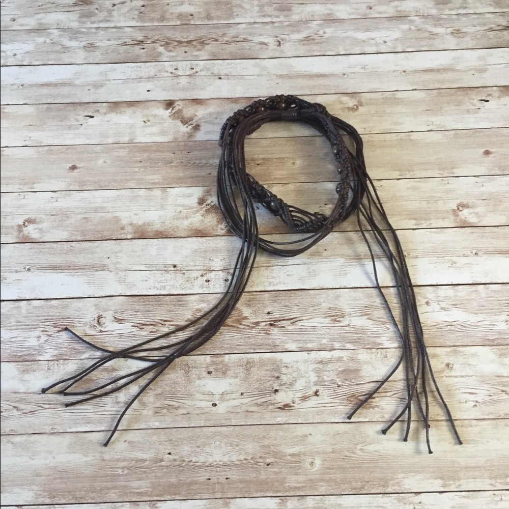 Brown beaded belt